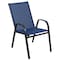 Flash Furniture Navy Outdoor Stack Chair w/ Flex Material, PK4 4-JJ-303C-NV-GG - alternate 7